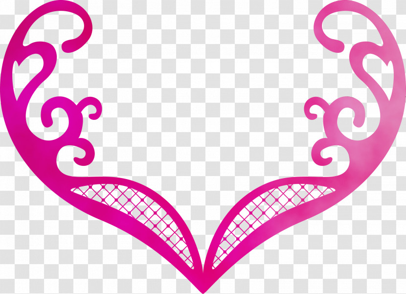 Pink Heart Magenta Love Heart Transparent PNG