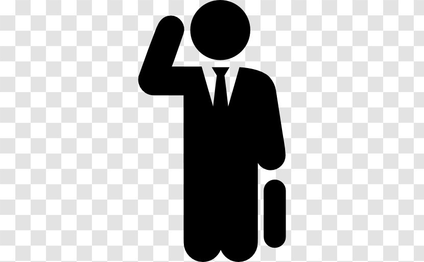 Business Man - Silhouette - Black And White Transparent PNG