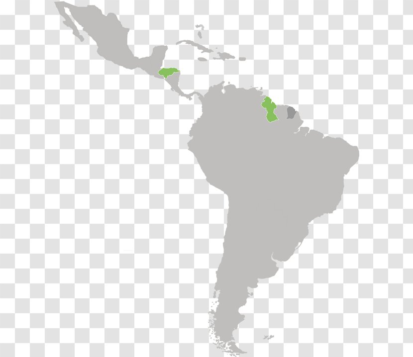 Latin America South Mapa Polityczna Blank Map - Water Transparent PNG