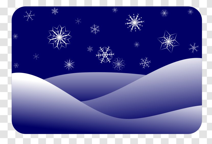 Winter Snow Clip Art - Cobalt Blue - Scene Cliparts Transparent PNG