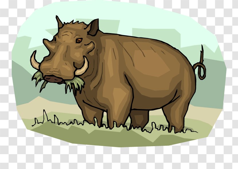 Common Warthog Clip Art - Cartoon - Cliparts Transparent PNG