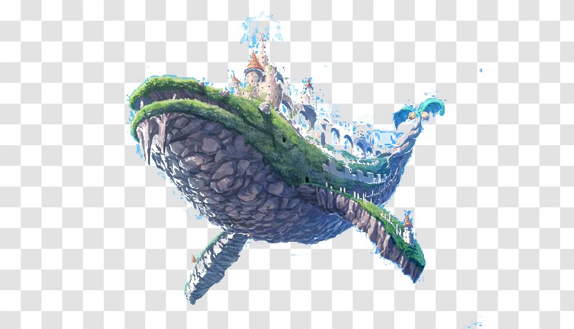 Rune Factory Frontier Wii Illustration - Organism - Whale Castle Transparent PNG