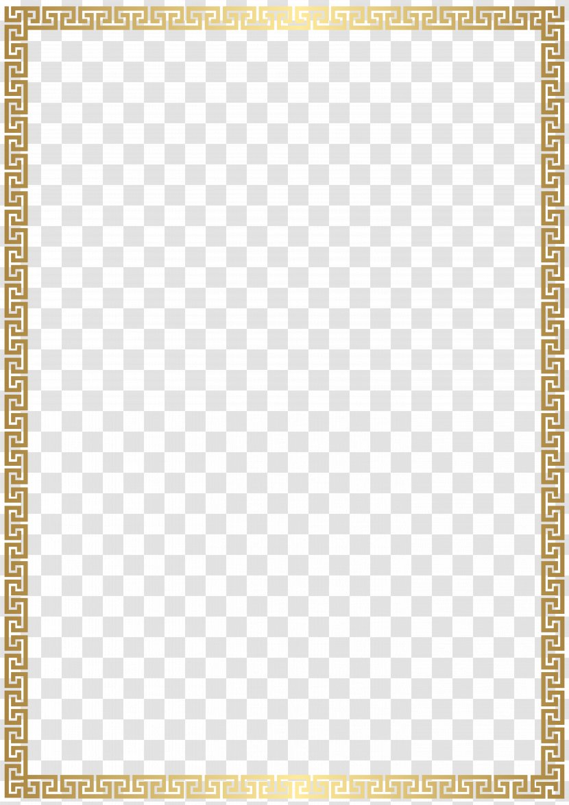 Rectangle Gold - Placemat - Golden Deco Border Transparent Clip Art Transparent PNG