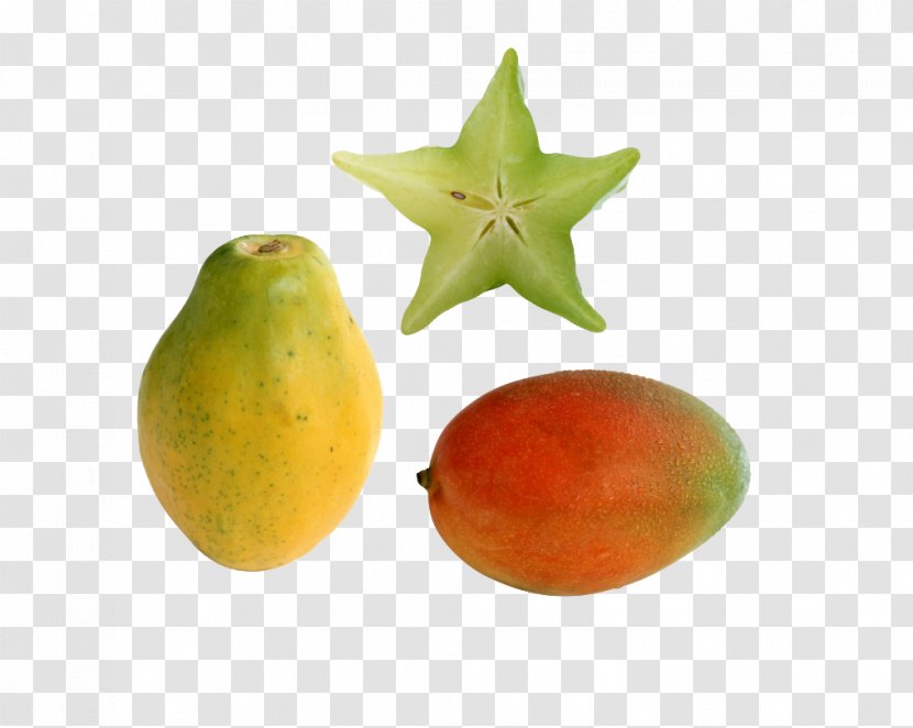 Carambola Fruit Clip Art - Papaya - And Starfruit Transparent PNG