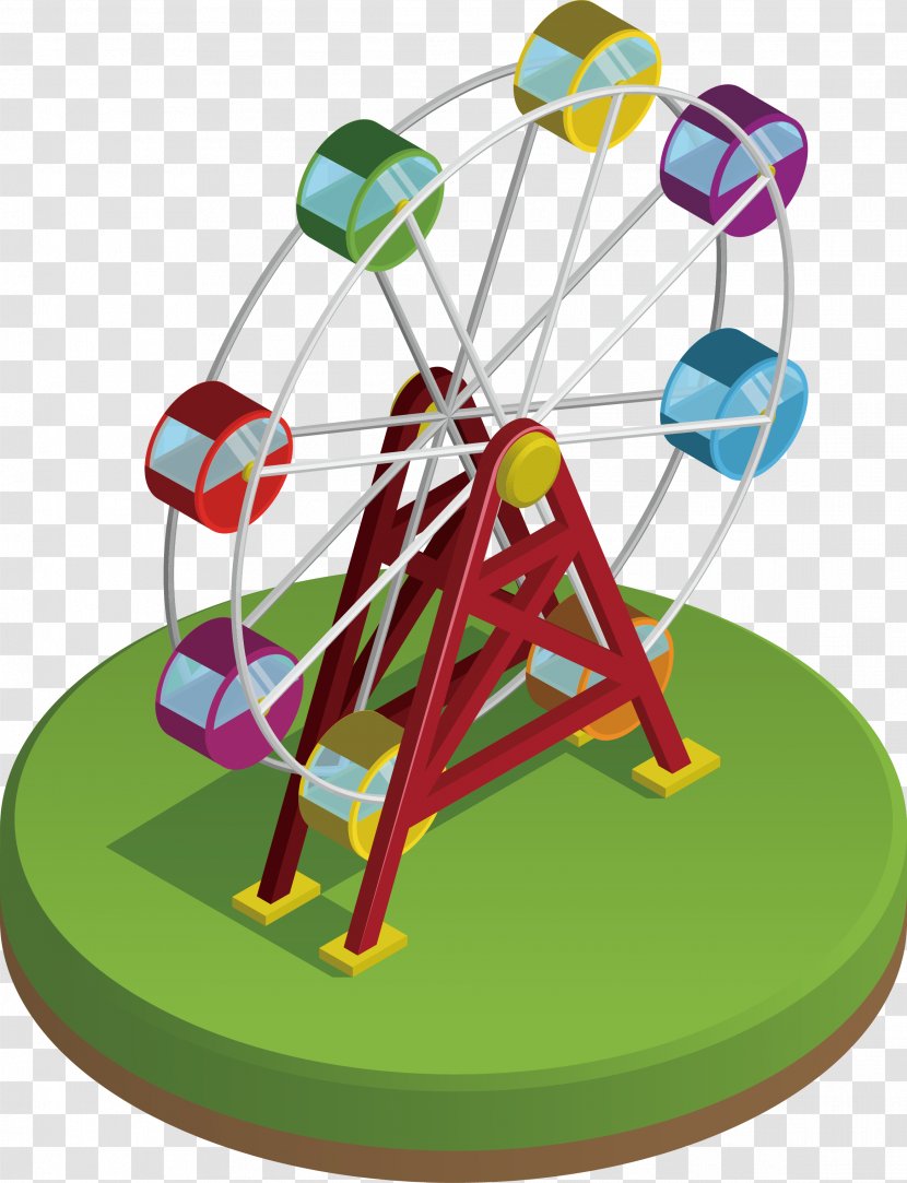 Ferris Wheel Clip Art - Vector Color Transparent PNG