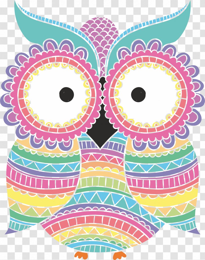 Owl Decal Drawing - Pink Transparent PNG
