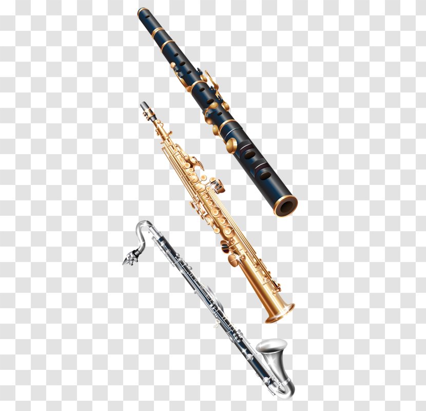 Bass Clarinet Musical Instrument Clip Art - Heart - Hand-painted Flute Transparent PNG