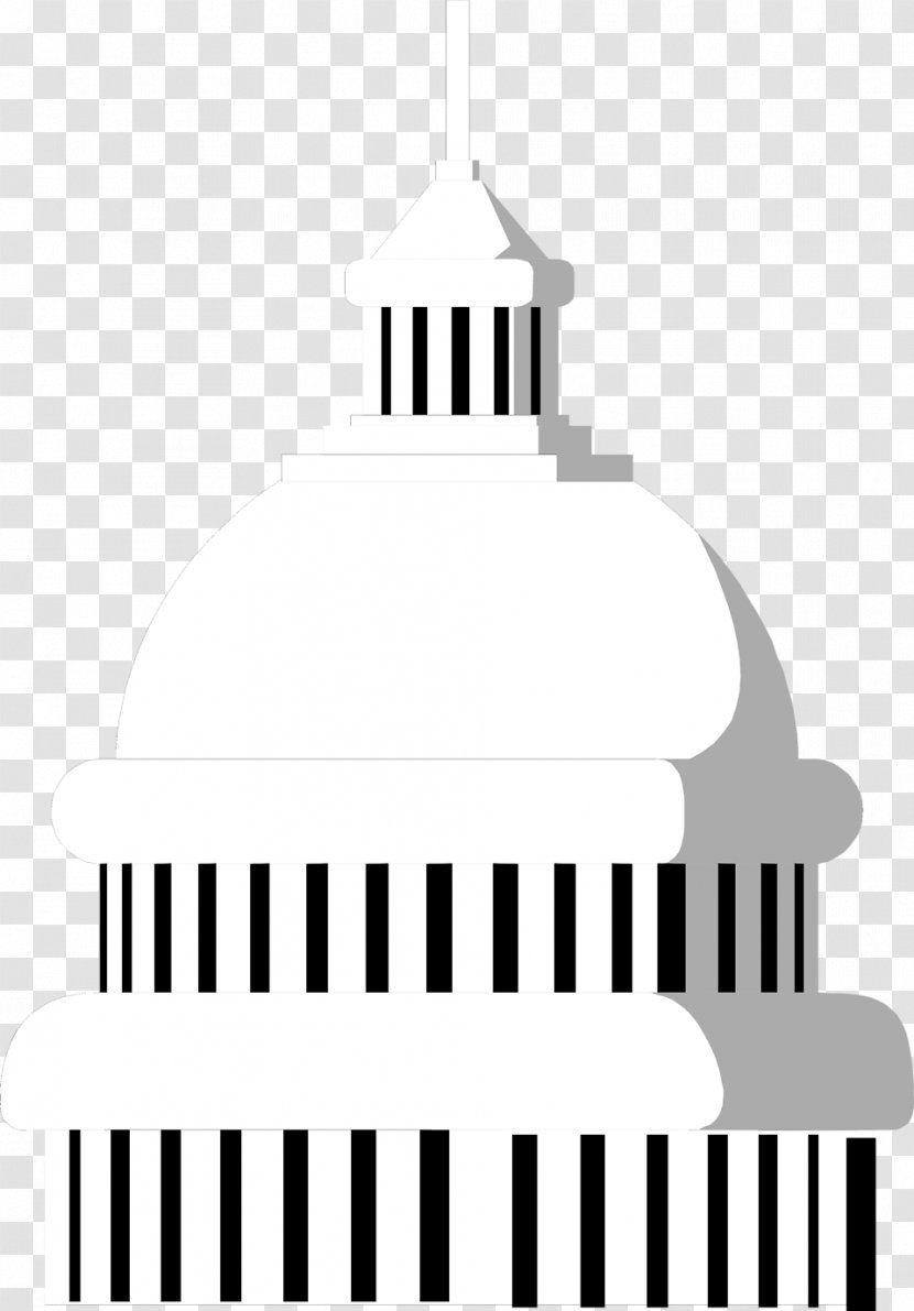 United States Capitol Dome Building Clip Art - Washington Dc - Silhouette Transparent PNG