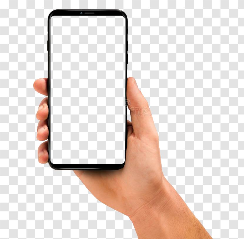 White Smartphone Picture Frames - Communication Device Transparent PNG