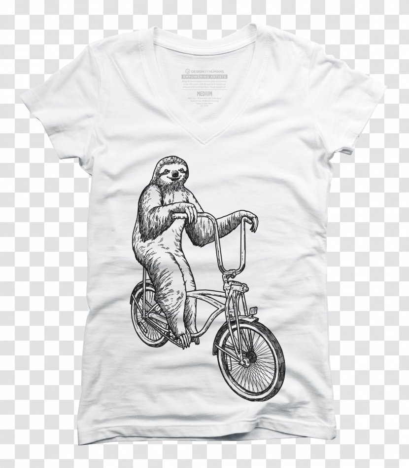 T-shirt Sloth Hoodie Bicycle Top - T Shirt Transparent PNG