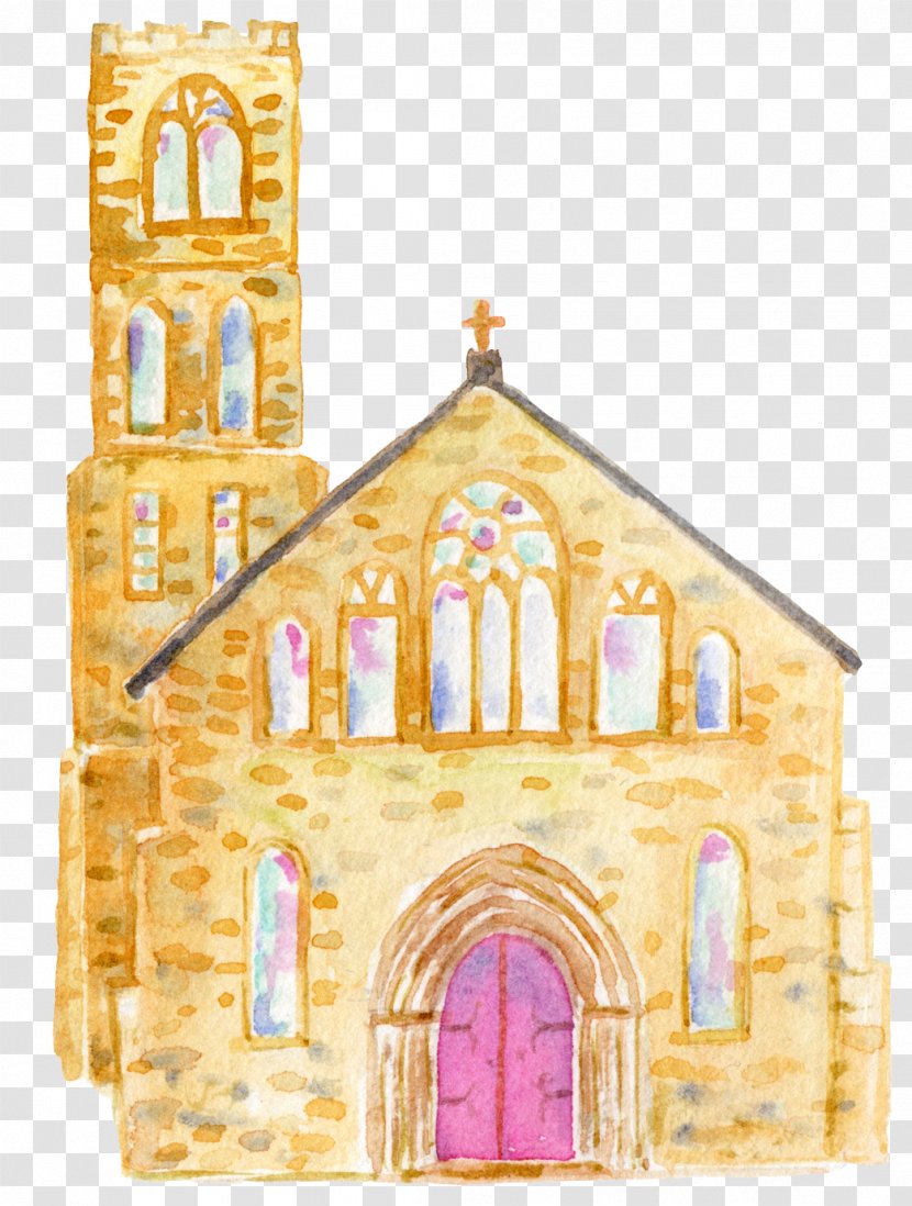 Painting Clip Art - Place Of Worship - Retro Castle Transparent PNG