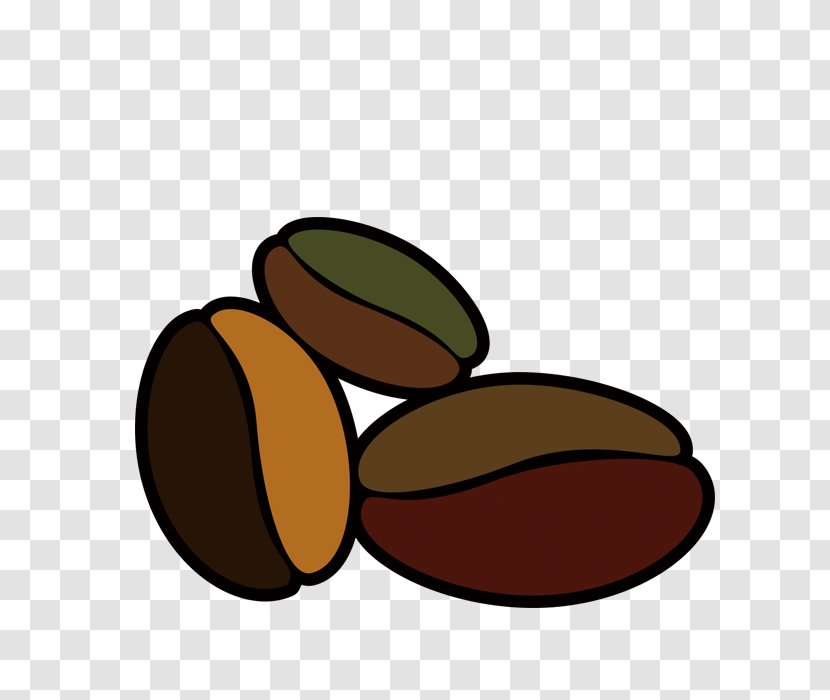 Coffee Bean Cafe - Food - Hand Painted Beans Transparent PNG