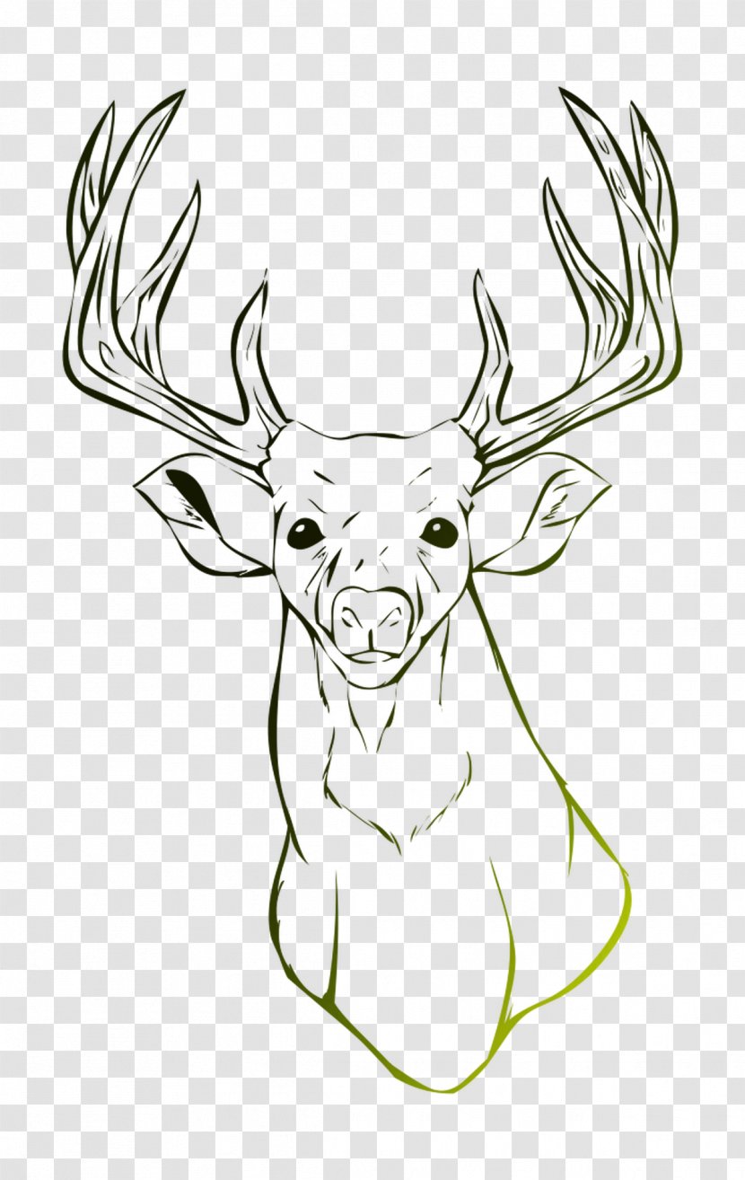 Reindeer Moose Drawing Image - Head - Sticker Transparent PNG