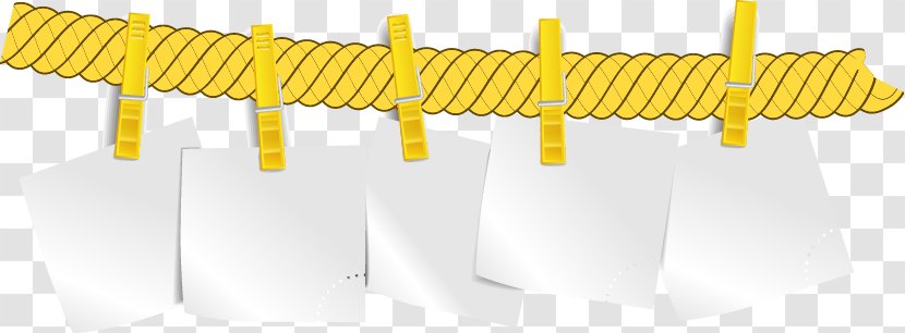Paper Rope Color Yellow - Clip - Hand-painted Pattern Transparent PNG