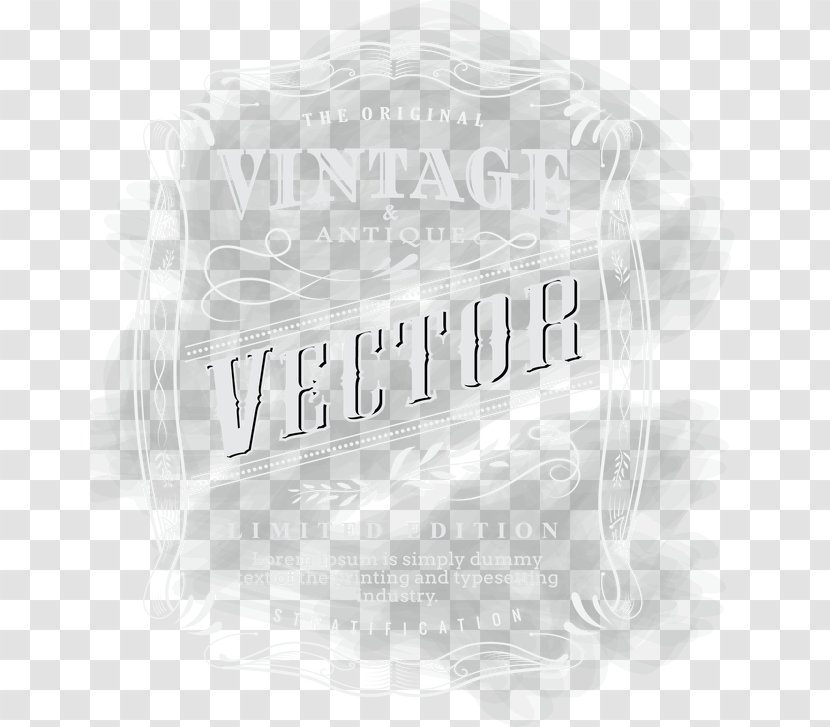 Black And White Brand Logo Font - Vintage Transparent PNG