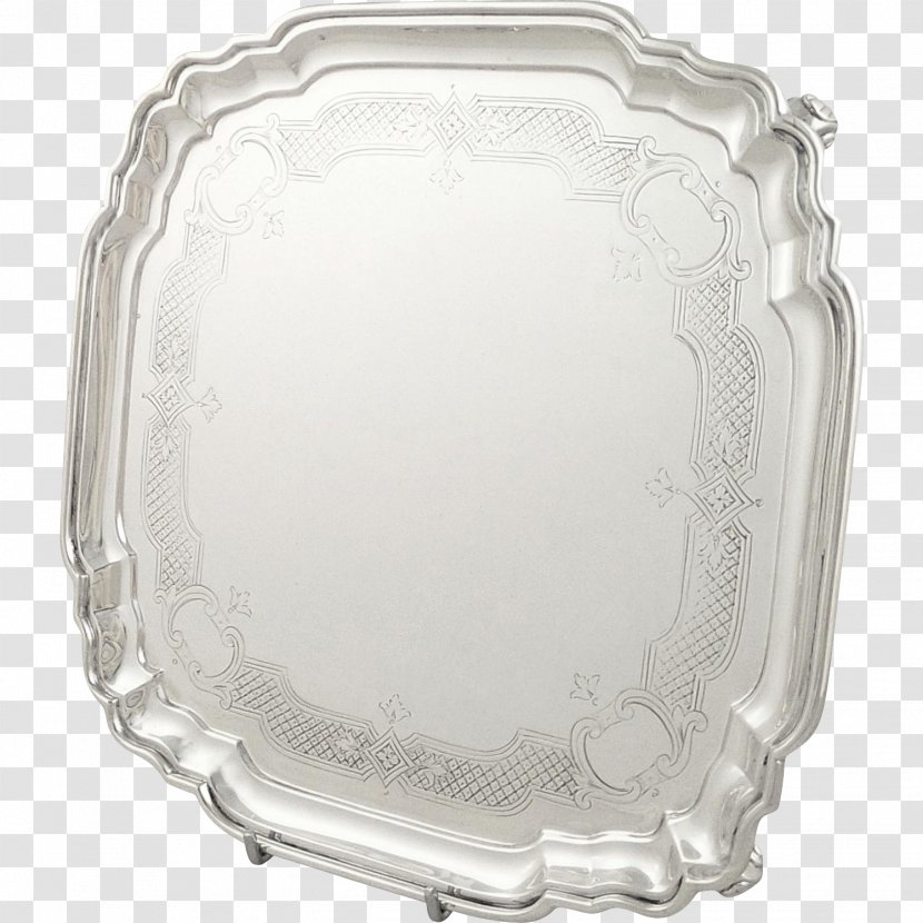 Silver Platter Tableware - Tray Transparent PNG
