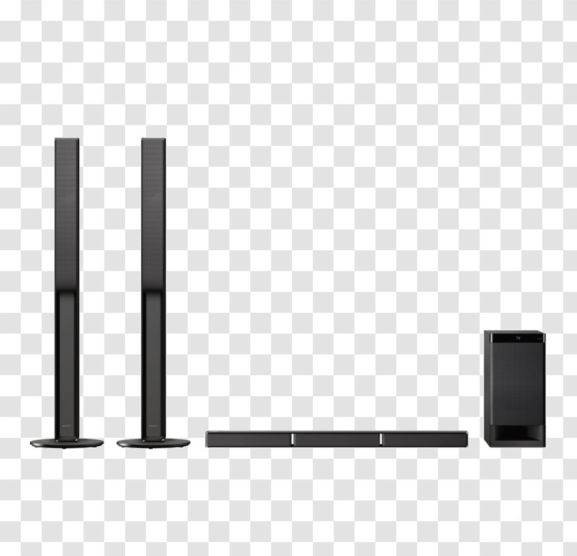 Home Theater Systems 5.1 Surround Sound Soundbar Blu-ray Disc Subwoofer - Rectangle Transparent PNG