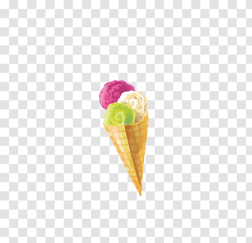 Ice Cream Cone Pop Icing - Vector Transparent PNG
