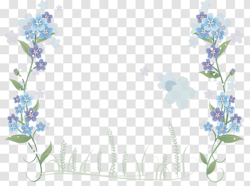 Flower Wreath Floral Design Blue Transparent PNG