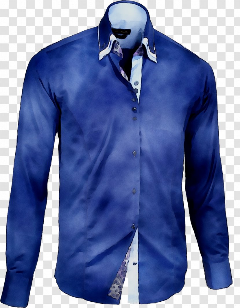 Zipper Sleeve Collar Pocket Sweater - Denim - Polar Fleece Transparent PNG