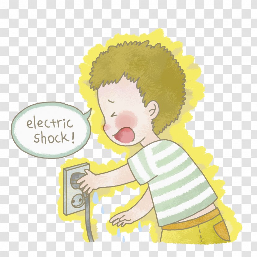 Electrical Injury Electricity Illustration - Male - Watercolor Boy Transparent PNG