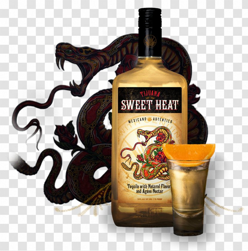 Liqueur Tequila Distilled Beverage Whiskey Tijuana Sweet Heat - Drink Transparent PNG