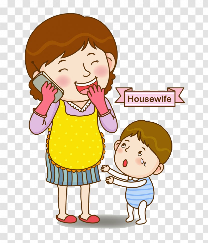 Toddler Mother Child Separation Anxiety Disorder - Play - Mom On The Phone Transparent PNG