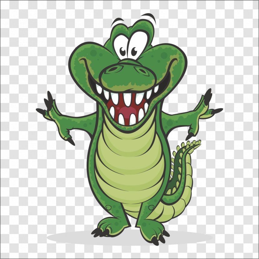 Cartoon Royalty-free Funny Animal Clip Art - Reptile - Crocodile Transparent PNG