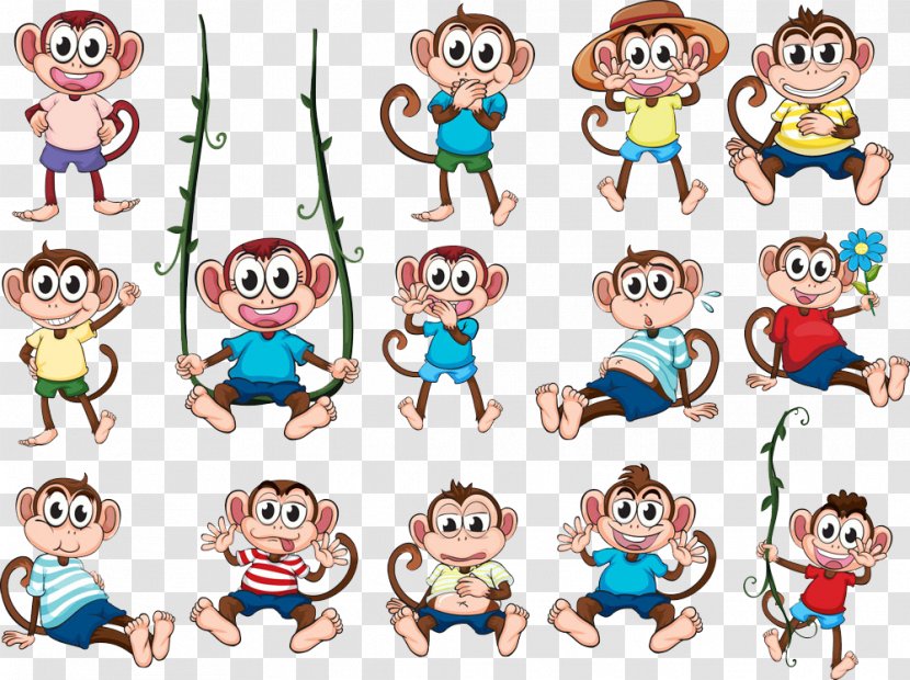 Monkey Royalty-free Clip Art - Smile - Cartoon Picture Transparent PNG