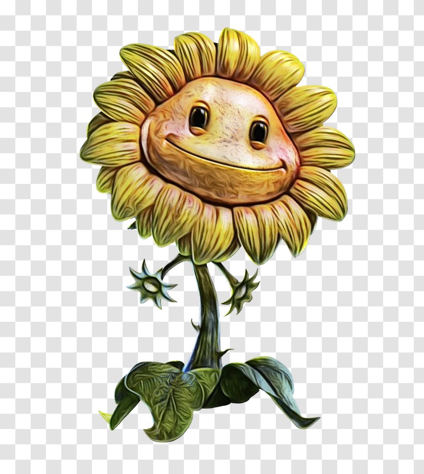 Sunflower Plants Vs Zombies - Asterales Daisy Family Transparent PNG