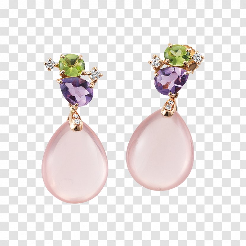 Earring Amethyst Jewellery Water Jeweler - Bijou Transparent PNG