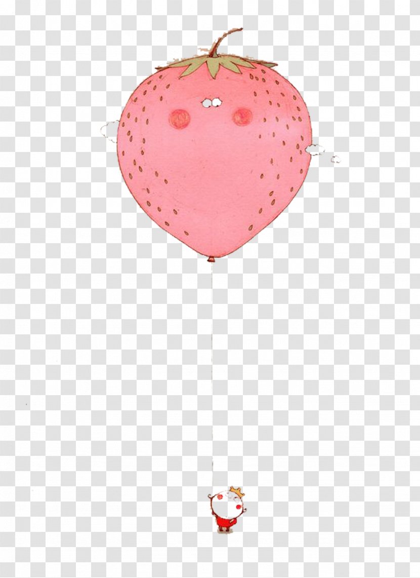 Strawberry Hot Air Balloon - Picture Material Transparent PNG