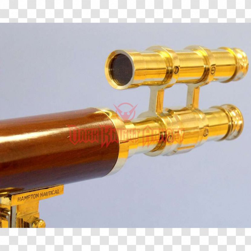 Refracting Telescope Brass Telescopic Sight Ship Model - Pirate Hat Anchor Tag Transparent PNG