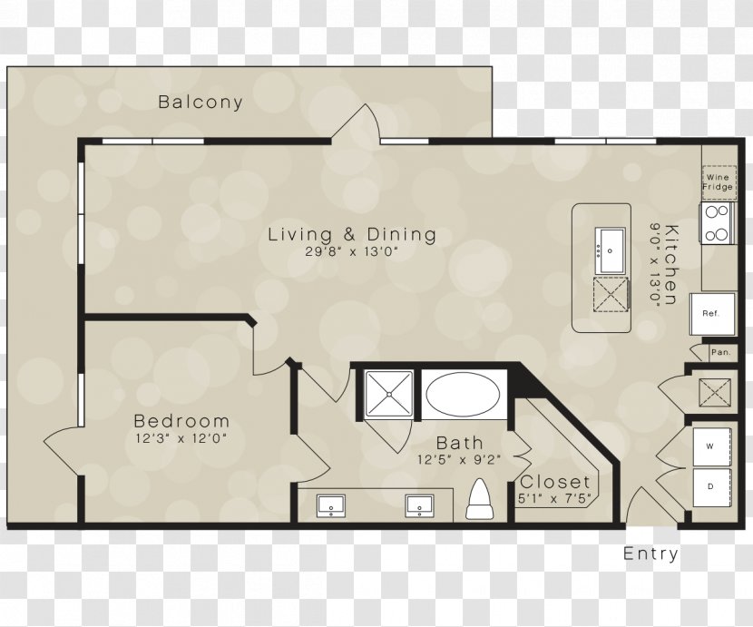 Elan City Lights Apartments Cantegral Street Dallas For Rent Floor Plan Live Oak - Renting - Bedroom Transparent PNG