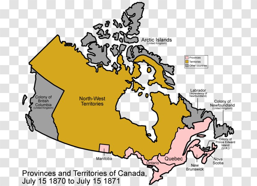 Province Or Territory Of Canada Canadian Confederation Map History - Territoire Du Nord Transparent PNG