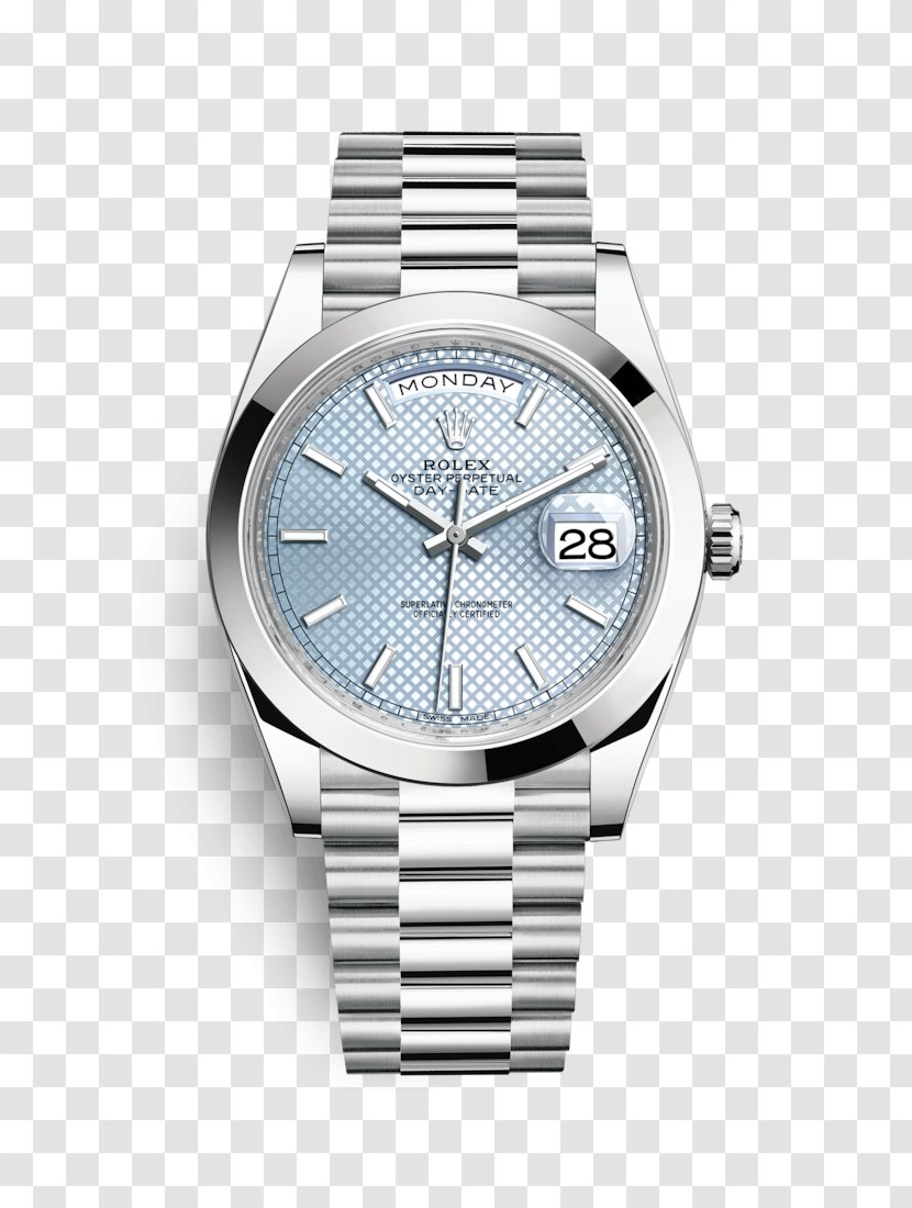 Rolex Datejust Men's Day-Date Oyster Perpetual - Platinum - Fluctuations Transparent PNG