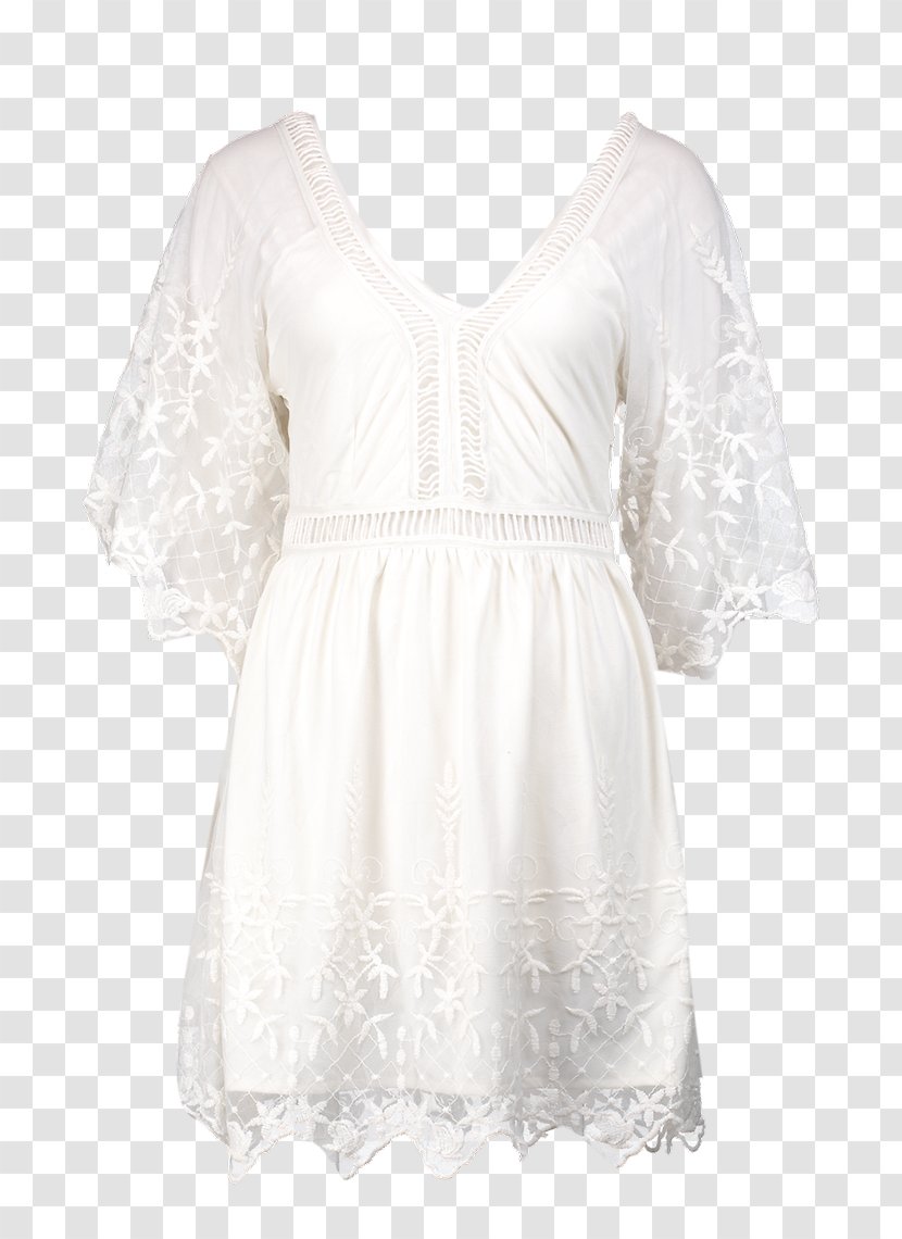 Dress Fashion Clothing White Sleeve Transparent PNG