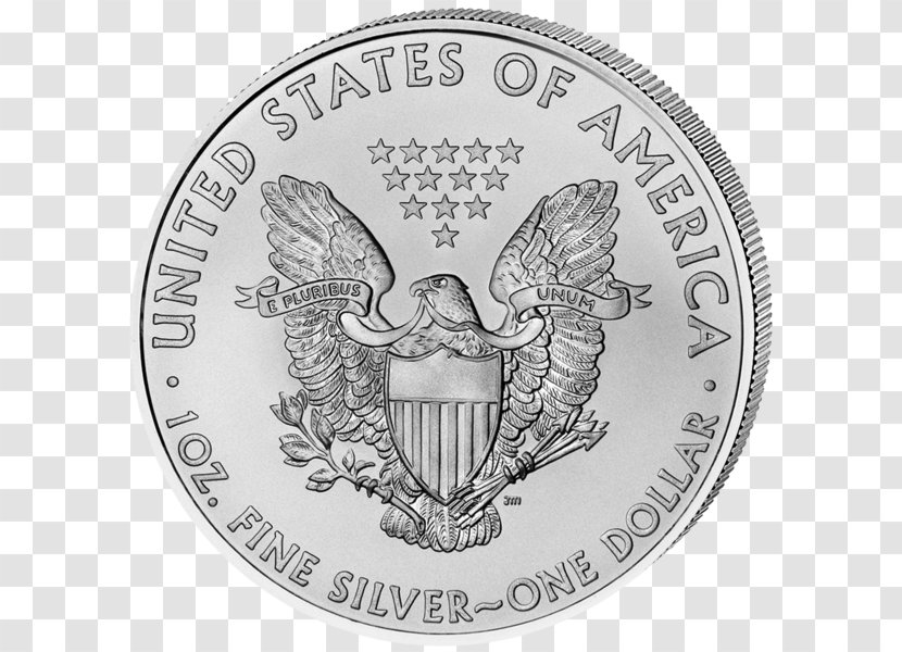 American Silver Eagle Proof Coinage United States Mint - Coin Transparent PNG
