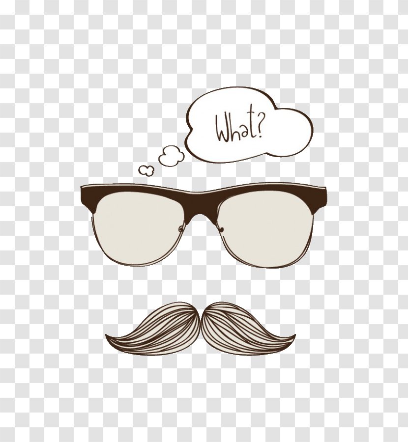 Moustache Hipster Beard Clip Art - Fashion - And Glasses Transparent PNG
