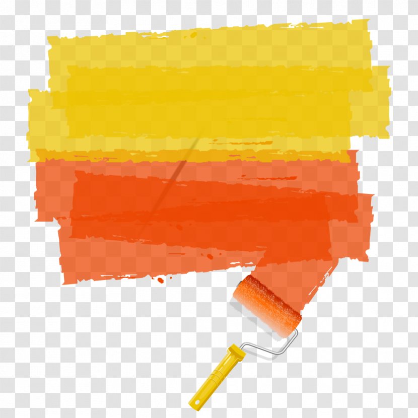Vector Graphics Paint Brushes Painting Clip Art Illustration - Orange - Lacquer Transparent PNG