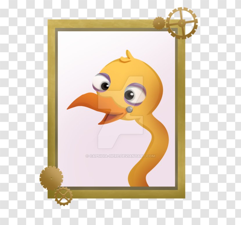 Duck Cartoon Picture Frames Beak - Yellow Transparent PNG