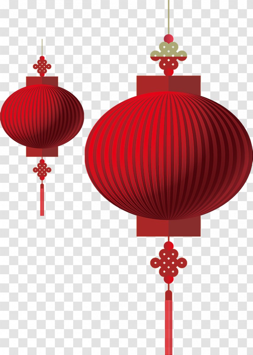 Lantern Chinese New Year - Lighting - Festive Red Lanterns Transparent PNG