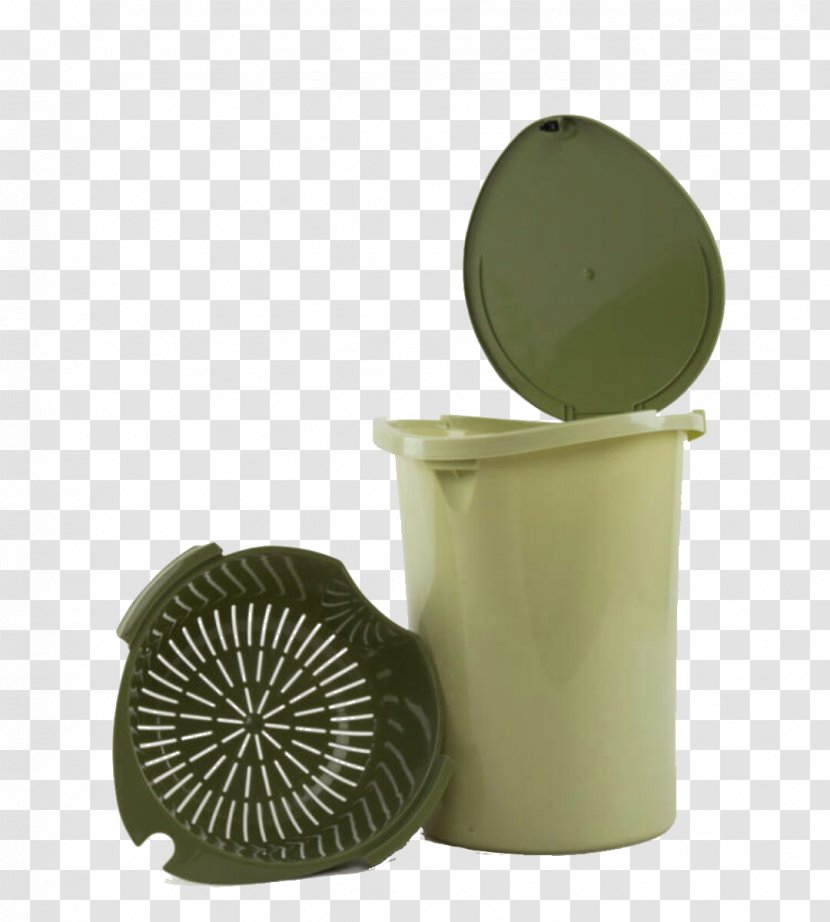 Tea Lid Dangdang Waste Container Bucket - Ceramic - Dark Green Transparent PNG