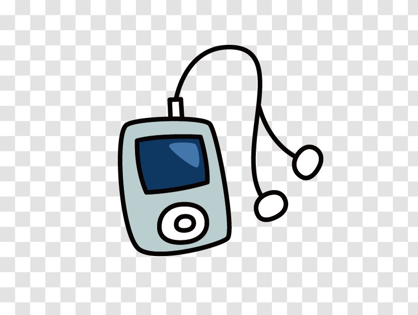 Walkman IPod MP3 Personal Stereo - Silhouette - Hand-painted Transparent PNG
