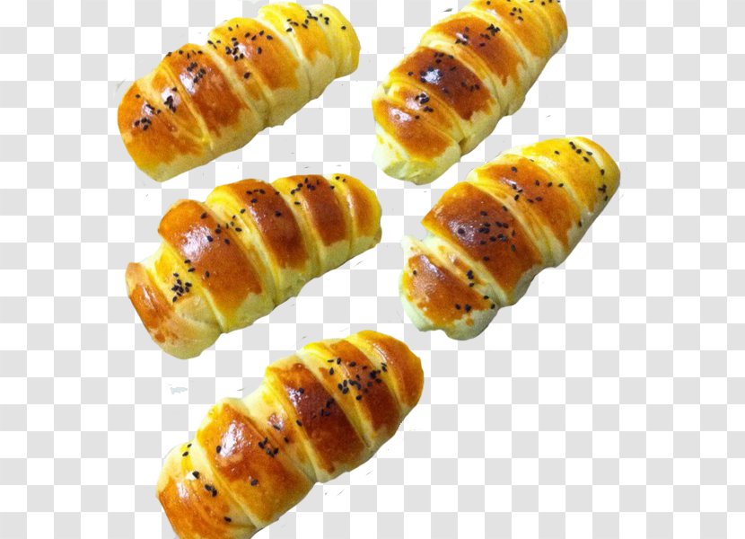 Bun Croissant Sausage Roll Rousong Danish Pastry - Dried Bread Transparent PNG