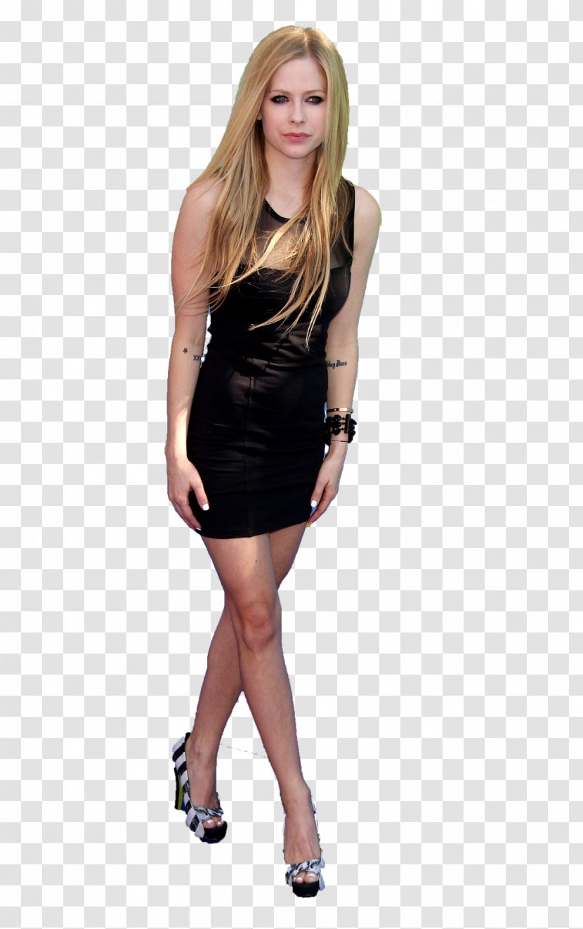 Little Black Dress Clothing Sleeve Scoop Neck - Watercolor - Avril Lavigne Transparent PNG
