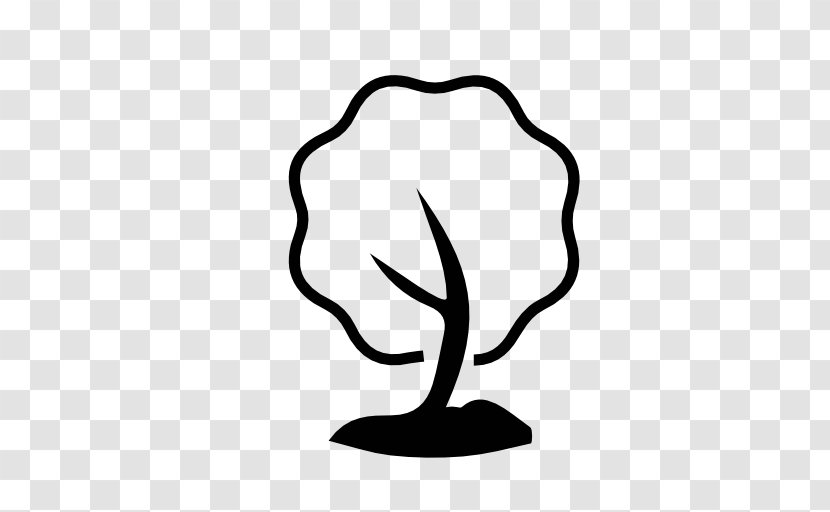 Tree Symbol Clip Art - Monochrome Transparent PNG