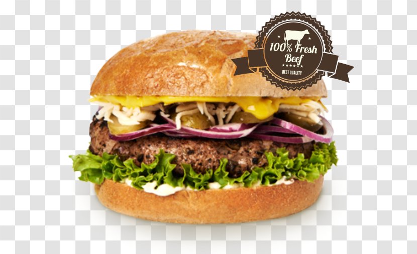 Cheeseburger Breakfast Sandwich Hamburger Veggie Burger Bacon - Salmon Transparent PNG
