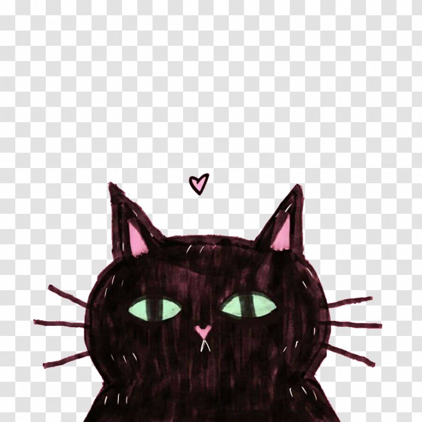 Cat Drawings Kitten Painting Illustration - Doodle Transparent PNG