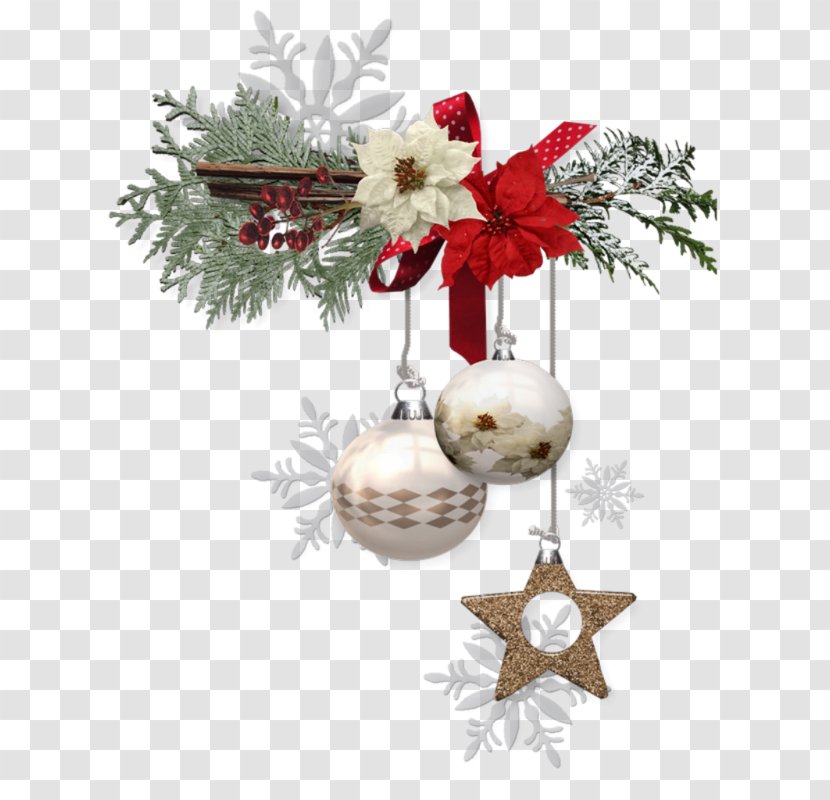 Christmas Ornament New Year Clip Art - Poinsettia Transparent PNG